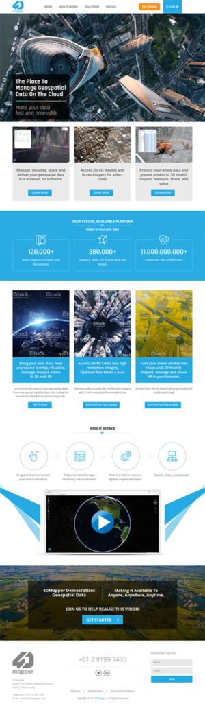 Wordpress Design by RupalTechno for 4D Mapper Pty Ltd | Design: #13889113