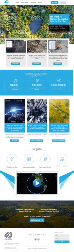 Wordpress Design by RupalTechno for 4D Mapper Pty Ltd | Design: #13889114