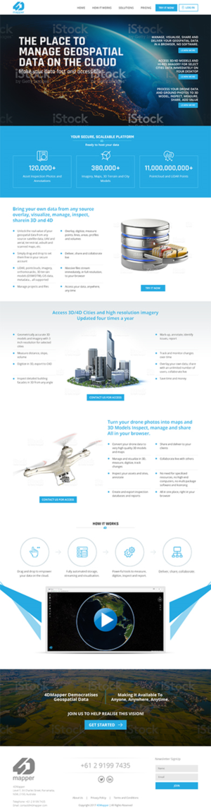 Wordpress Design by RupalTechno for 4D Mapper Pty Ltd | Design: #13900903