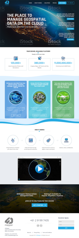 Wordpress Design by RupalTechno for 4D Mapper Pty Ltd | Design: #13916999