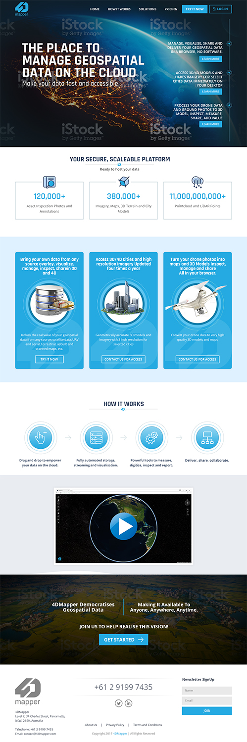 Wordpress Design by RupalTechno for 4D Mapper Pty Ltd | Design #13917000