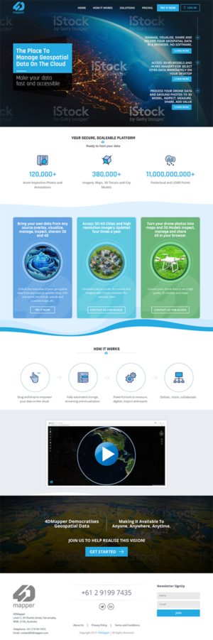 Wordpress Design by RupalTechno for 4D Mapper Pty Ltd | Design: #13917002