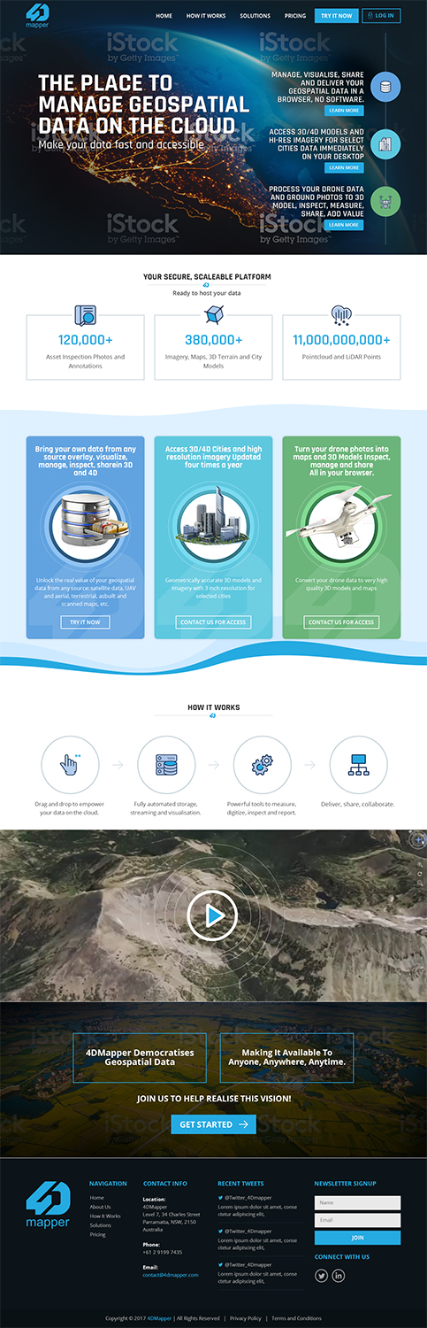 Wordpress Design by RupalTechno for 4D Mapper Pty Ltd | Design #13954745