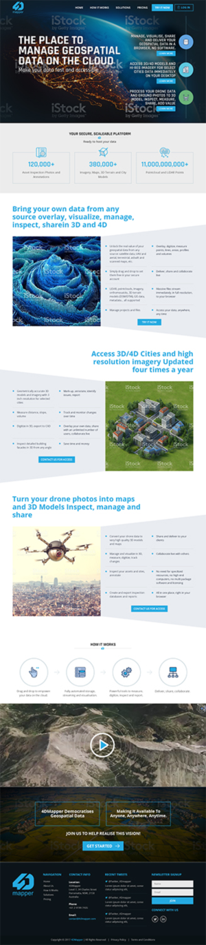 Wordpress Design by RupalTechno for 4D Mapper Pty Ltd | Design: #13954749