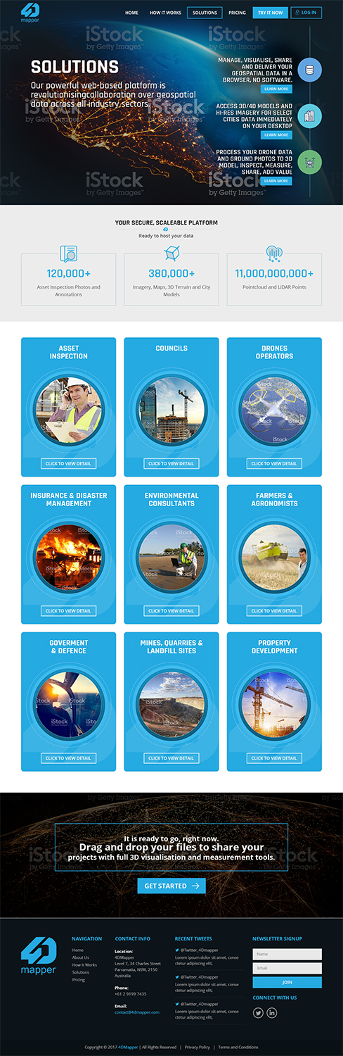 Wordpress Design by RupalTechno for 4D Mapper Pty Ltd | Design #13957077
