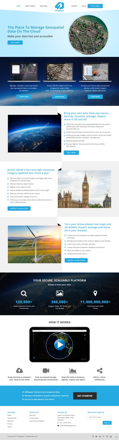 Wordpress Design by pb for 4D Mapper Pty Ltd | Design #13882058