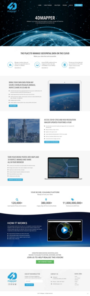 Wordpress Design by pb for 4D Mapper Pty Ltd | Design: #13882061
