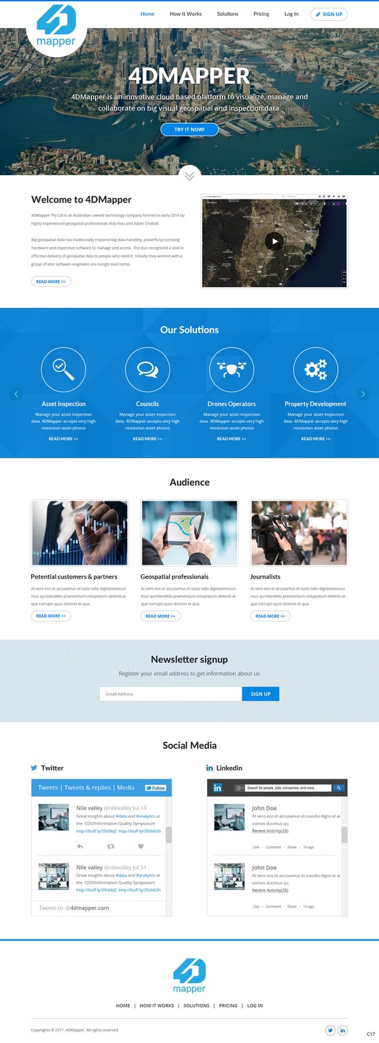 Wordpress Design by pb for 4D Mapper Pty Ltd | Design #13882062
