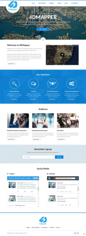Wordpress Design by pb for 4D Mapper Pty Ltd | Design: #13882062