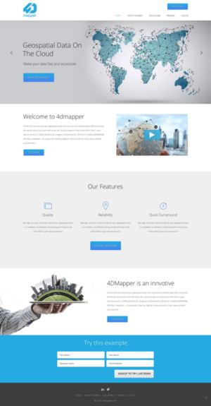 Wordpress Design by pb for 4D Mapper Pty Ltd | Design: #13895617