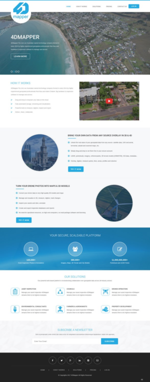 Wordpress Design by pb for 4D Mapper Pty Ltd | Design: #13895619