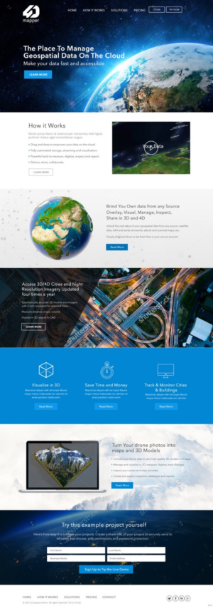 Wordpress Design by pb for 4D Mapper Pty Ltd | Design: #13895620