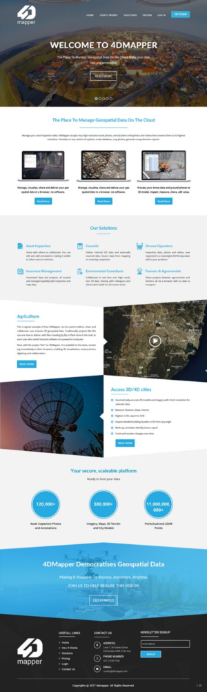 Wordpress Design by pb for 4D Mapper Pty Ltd | Design: #13907941