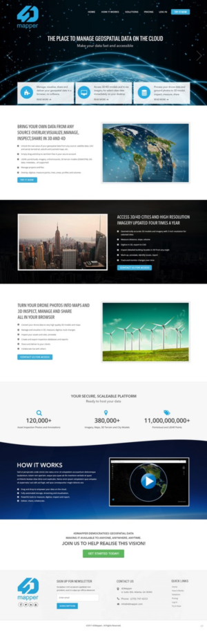 Wordpress Design by pb for 4D Mapper Pty Ltd | Design: #13907942