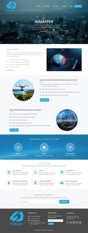 Wordpress Design by pb for 4D Mapper Pty Ltd | Design: #13907943