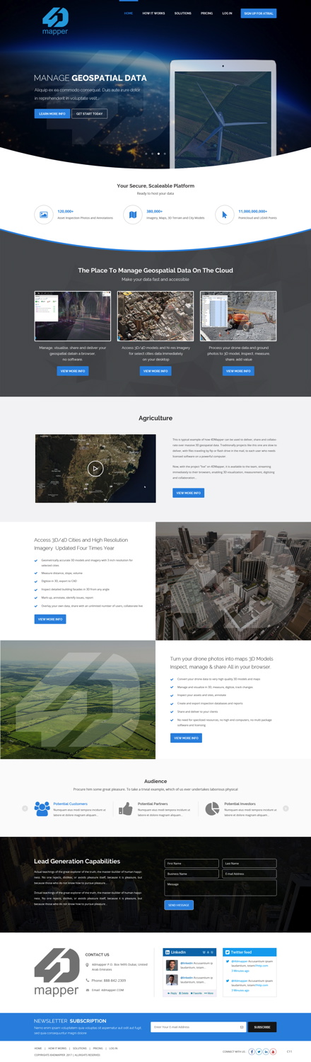 Wordpress Design by pb for 4D Mapper Pty Ltd | Design #13907947
