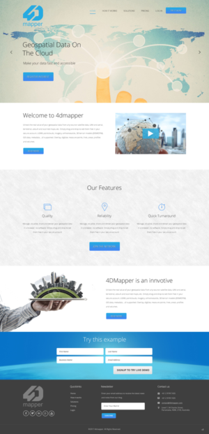 Wordpress Design by pb for 4D Mapper Pty Ltd | Design: #13918803