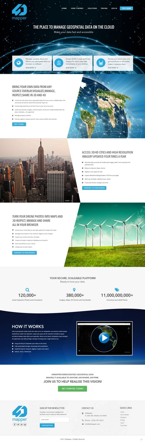 Wordpress Design by pb for 4D Mapper Pty Ltd | Design #13920683