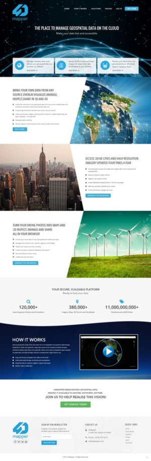 Wordpress Design by pb for 4D Mapper Pty Ltd | Design: #13920683
