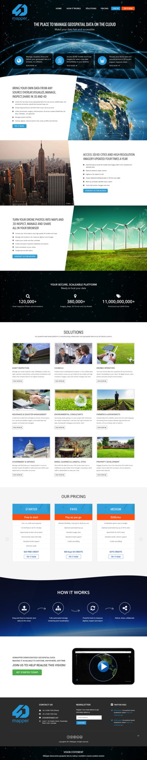 Wordpress Design by pb for 4D Mapper Pty Ltd | Design: #13962760
