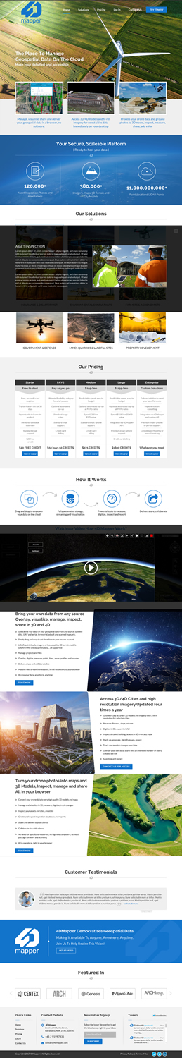 Wordpress Design by Sbss for 4D Mapper Pty Ltd | Design: #14000715