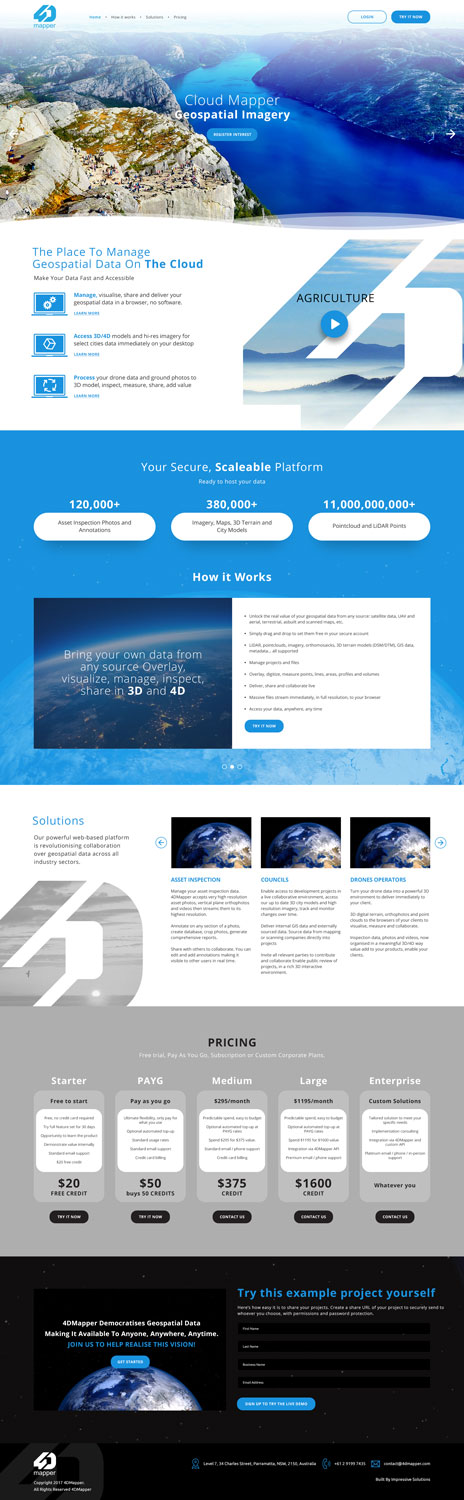 Wordpress Design by Impressive Sol for 4D Mapper Pty Ltd | Design #13892878