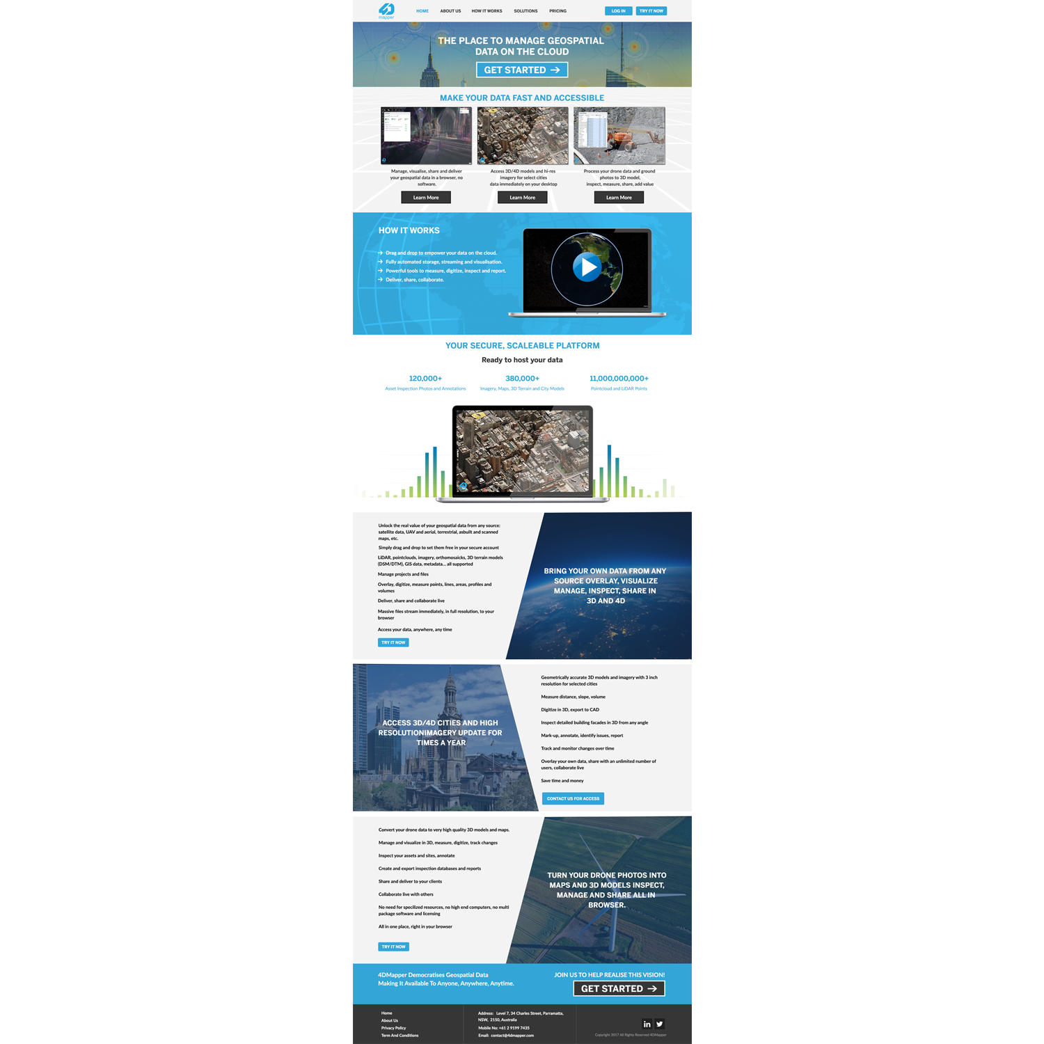 Wordpress Design by SsanjeevT for 4D Mapper Pty Ltd | Design #13908500