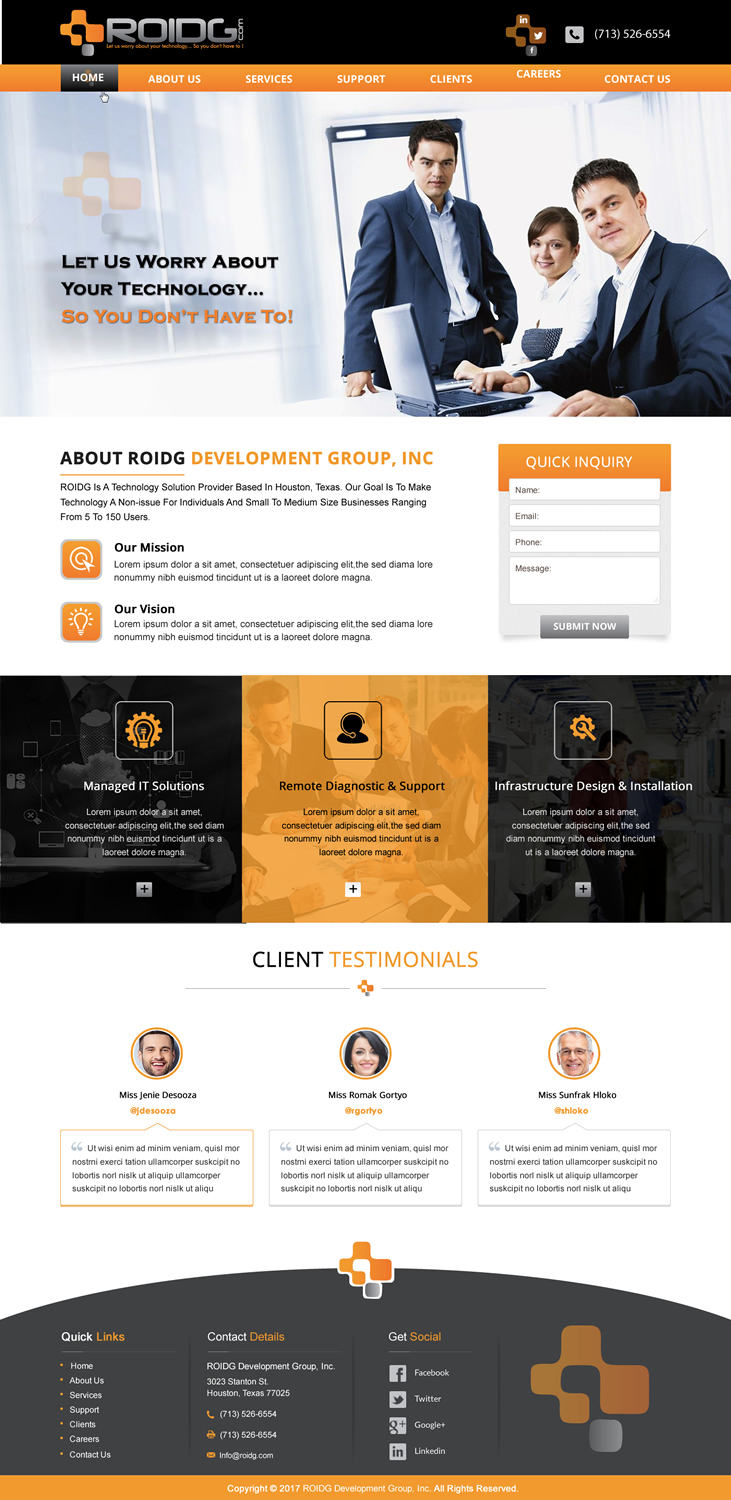 Web Design by HarmiDesigning for ROI Development Group, Inc. | Design #13924237