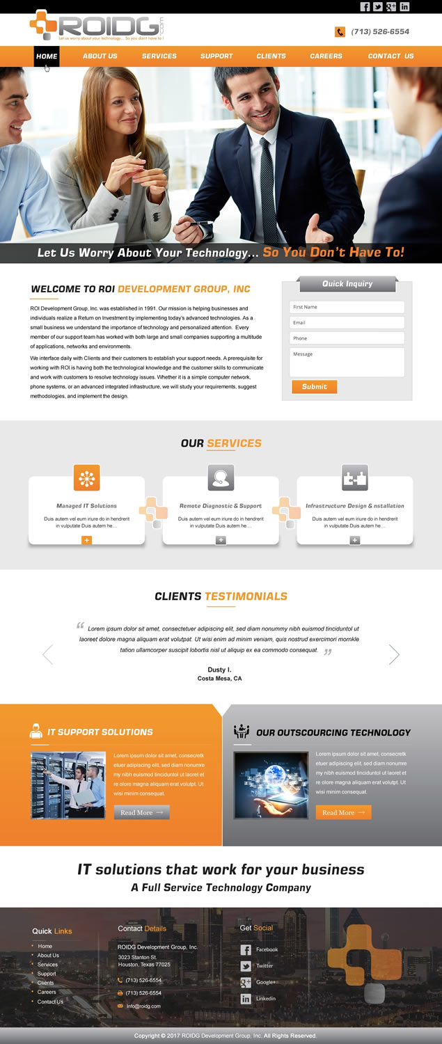 Diseño Web por HarmiDesigning para ROI Development Group, Inc. | Diseño #13932033