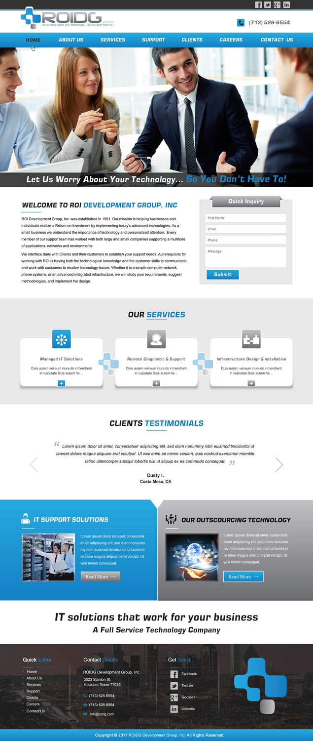 Web Design by harmi_199 for ROI Development Group, Inc. | Design #13932034