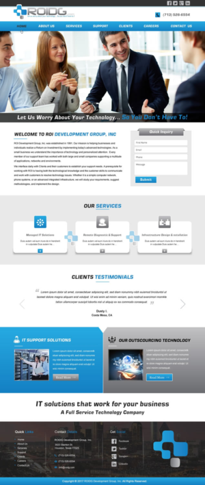 Web Design by harmi_199 for ROI Development Group, Inc. | Design: #13932034