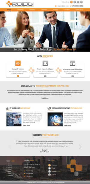 Web Design by harmi_199 for ROI Development Group, Inc. | Design: #13932035