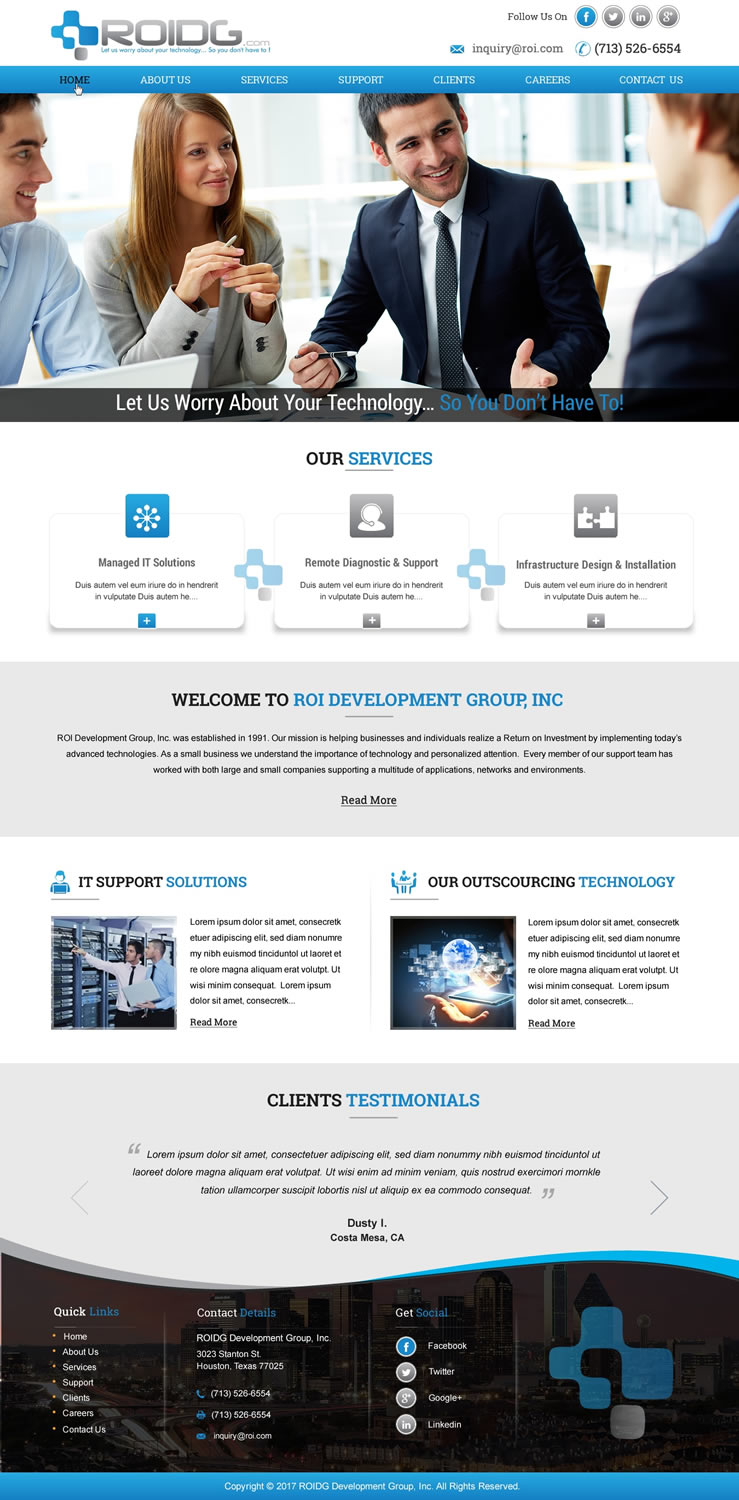 Web Design by HarmiDesigning for ROI Development Group, Inc. | Design #13932036