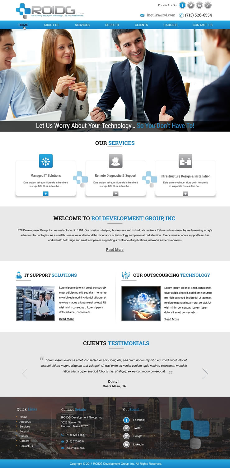 Web Design by HarmiDesigning for ROI Development Group, Inc. | Design #13932037