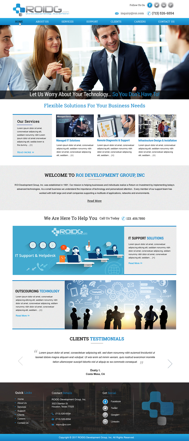 Diseño Web por HarmiDesigning para ROI Development Group, Inc. | Diseño #13932427