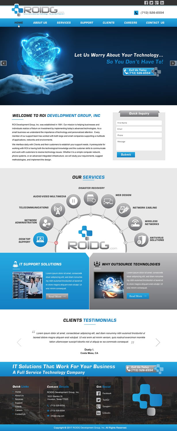 Web Design by HarmiDesigning for ROI Development Group, Inc. | Design #13947463
