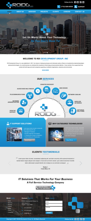 Web Design by HarmiDesigning for ROI Development Group, Inc. | Design: #13952466