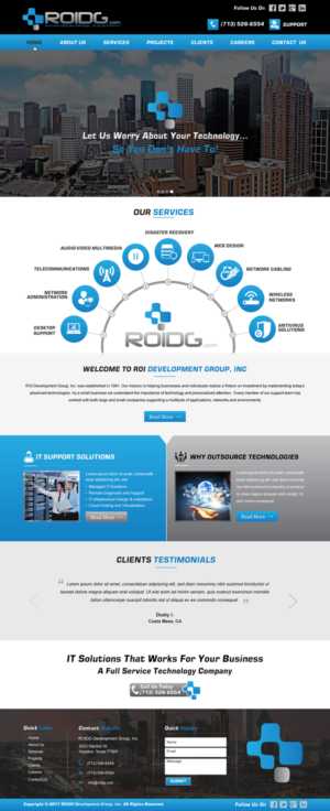 Web Design by HarmiDesigning for ROI Development Group, Inc. | Design: #13966535