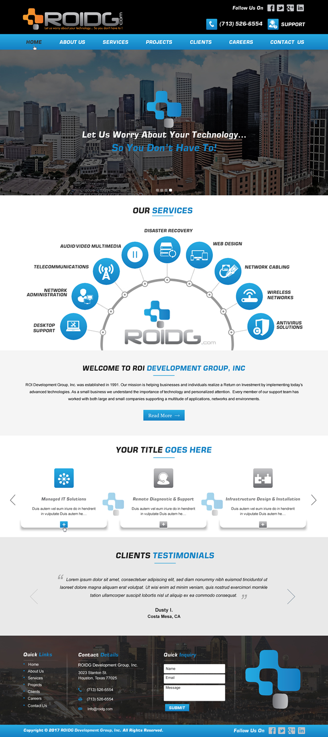 Web Design by HarmiDesigning for ROI Development Group, Inc. | Design #13982427