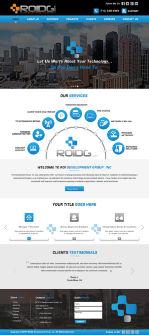 Web Design by HarmiDesigning for ROI Development Group, Inc. | Design: #13982427