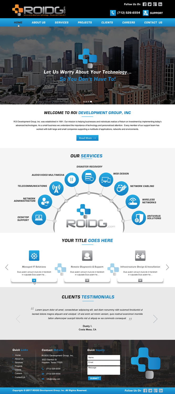 Web Design par HarmiDesigning pour ROI Development Group, Inc. | Design #13982428
