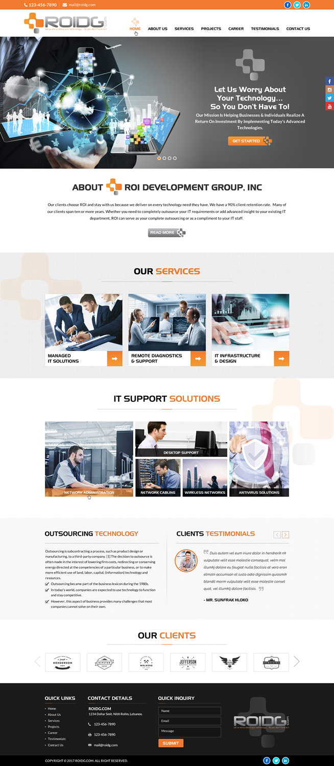 Web Design by Sbss for ROI Development Group, Inc. | Design #14005366