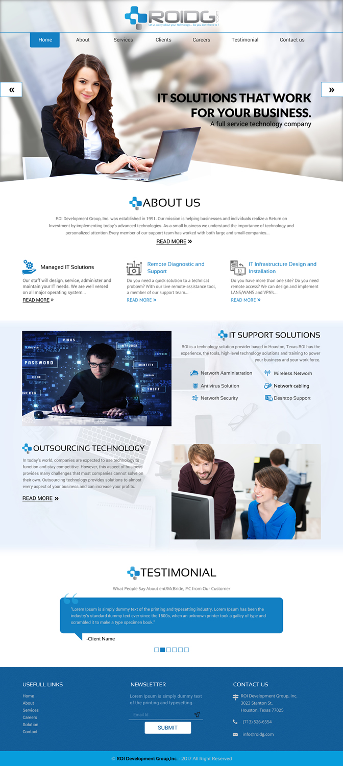 Diseño Web por rightway para ROI Development Group, Inc. | Diseño #13879524