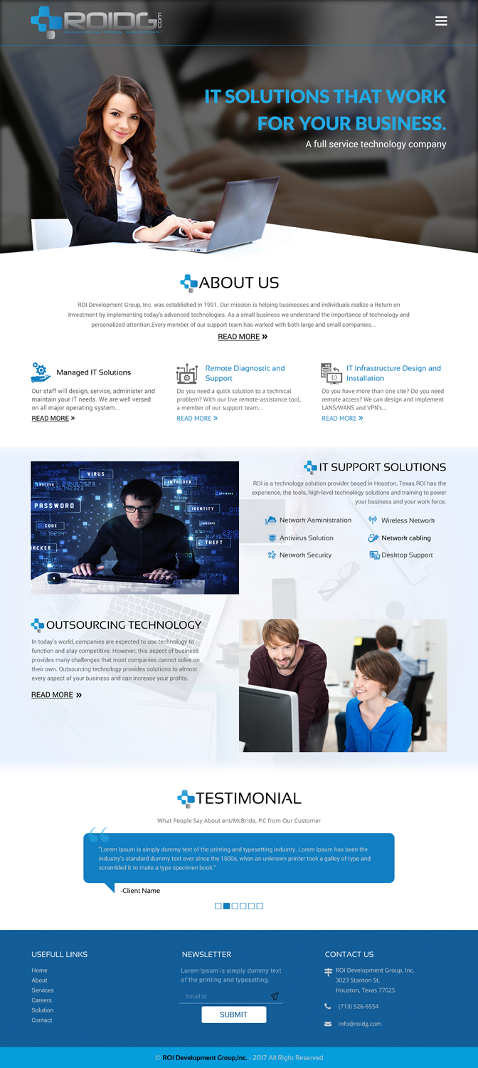 Web Design by rightway for ROI Development Group, Inc. | Design #13924092