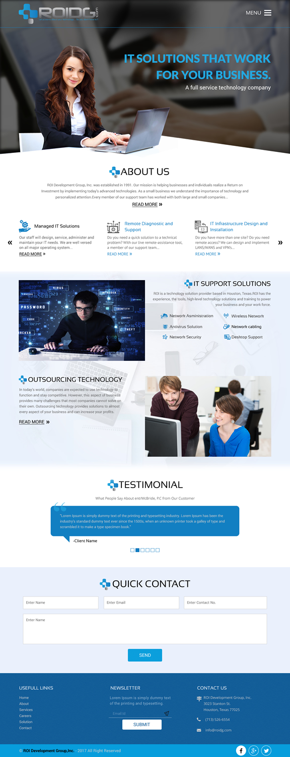 Web Design by rightway for ROI Development Group, Inc. | Design #13924797