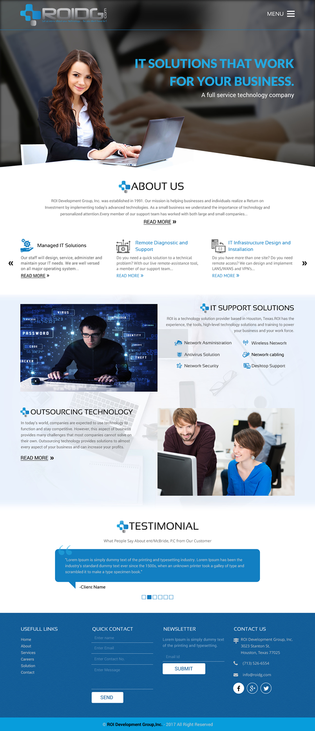 Web Design par rightway pour ROI Development Group, Inc. | Design #13924798