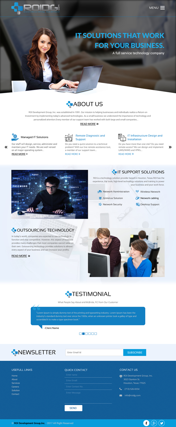 Web Design by rightway for ROI Development Group, Inc. | Design #13924799