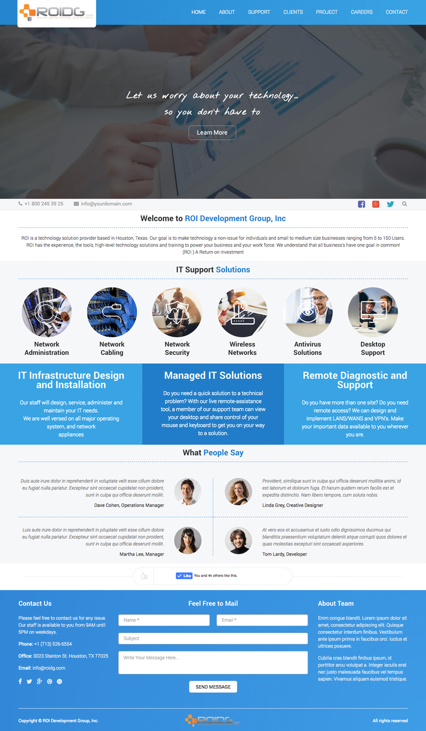 Web Design by cCopilot for ROI Development Group, Inc. | Design #13894564
