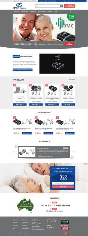 Web Design by RupalTechno for CPAP Sales Pty Ltd | Design: #13925668