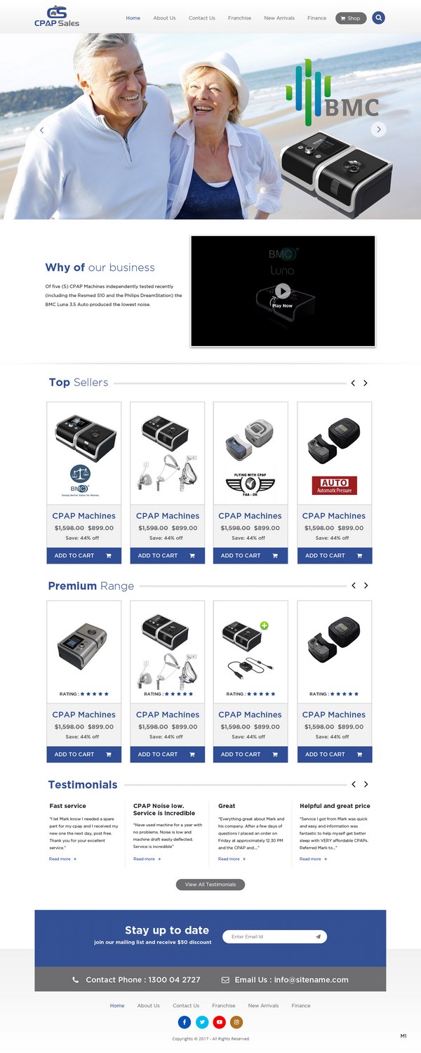 Web Design by pb for CPAP Sales Pty Ltd | Design #13907996